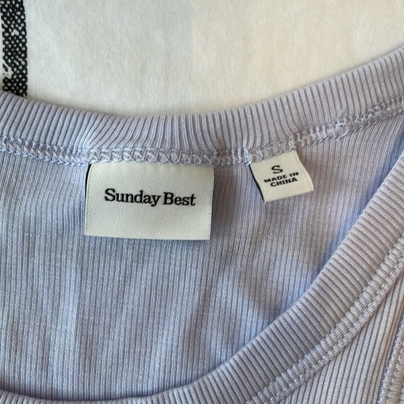 Aritzia Sunday Best Honor Hip Tank in Dusky Blue, Size S - Picture 2 of 7